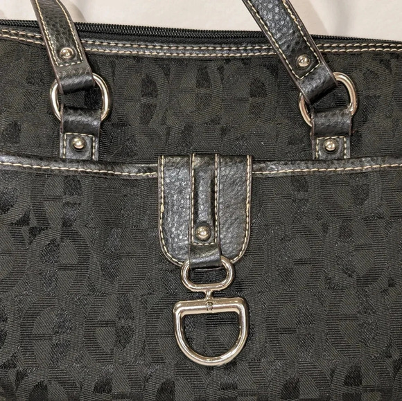 Etienne Aigner black signature canvas shoulder bag - Picture 2 of 9